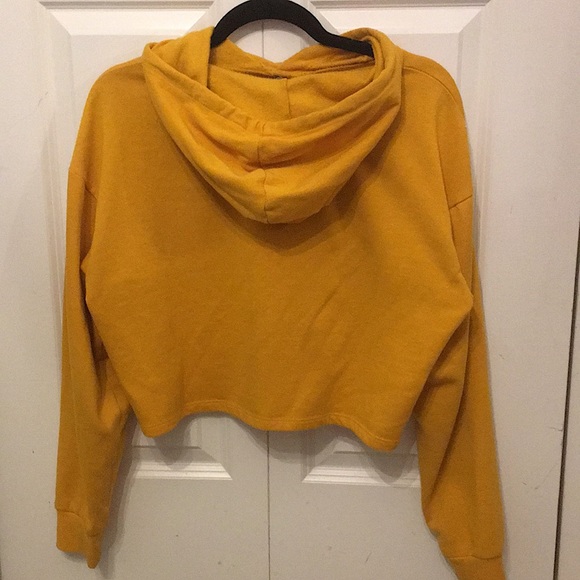Vibrant Yellow H&M cropped hoodie - Picture 4 of 4